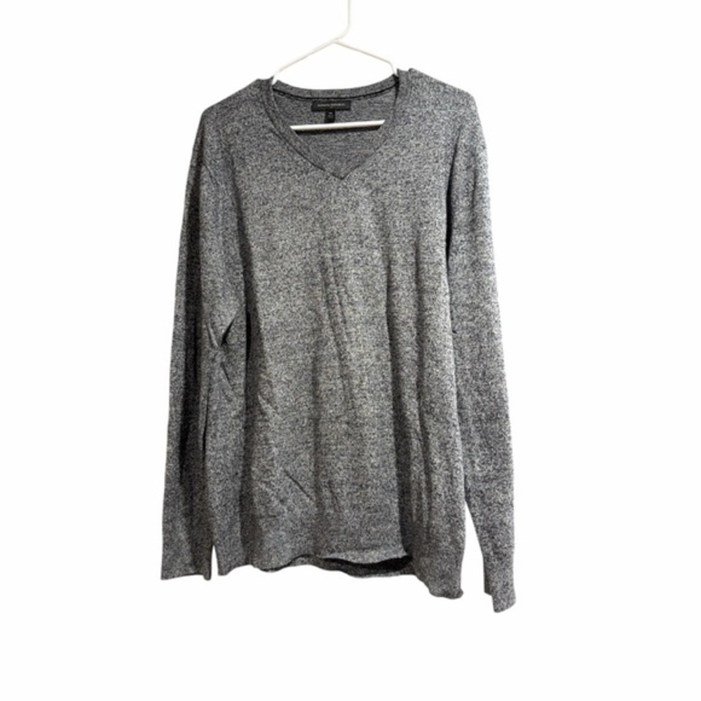 Banana Republic Gray Marled V-Neck Sweater Men’s XL